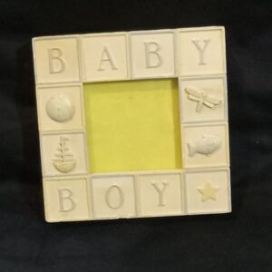 Cream Baby Boy Picture Frame
